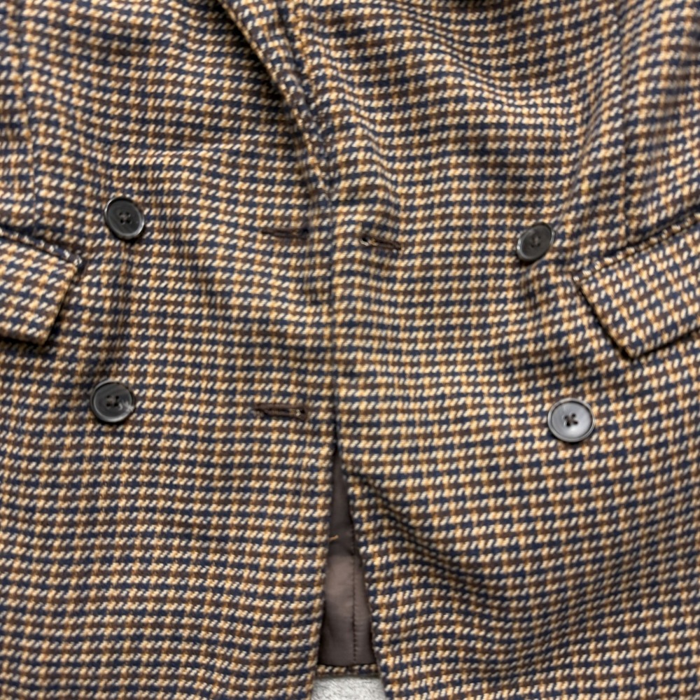 Old Navy Blazer Womens Medium Brown Houndstooth Lined Suit Jacket Career Office - Picture 7 of 8
